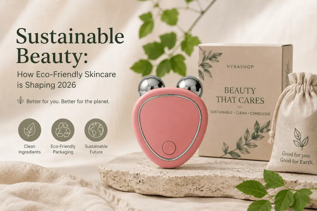 Sustainable beauty skincare product with eco-friendly packaging for 2026