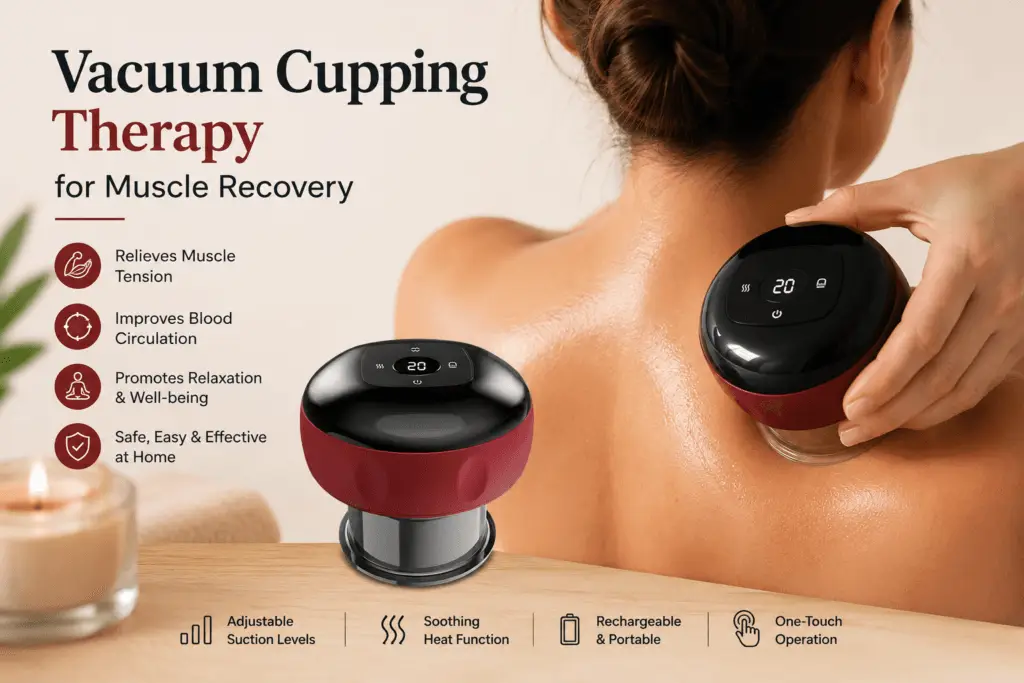 Smart Vacuum Cupping & Heating Massager for muscle recovery and at-home vacuum cupping therapy